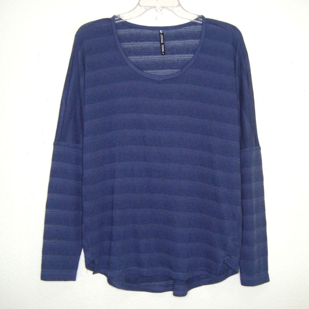 Kuhl Womens Sylvie Striped Lightweight Baselayer Long Sleeve Linen Blend